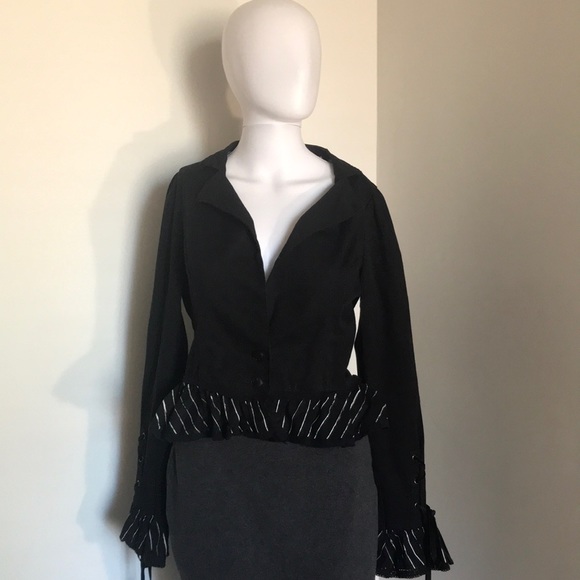 Disney Jackets & Blazers - Nightmare Before Christmas Black with Ruffle Trim Jacket ONLY